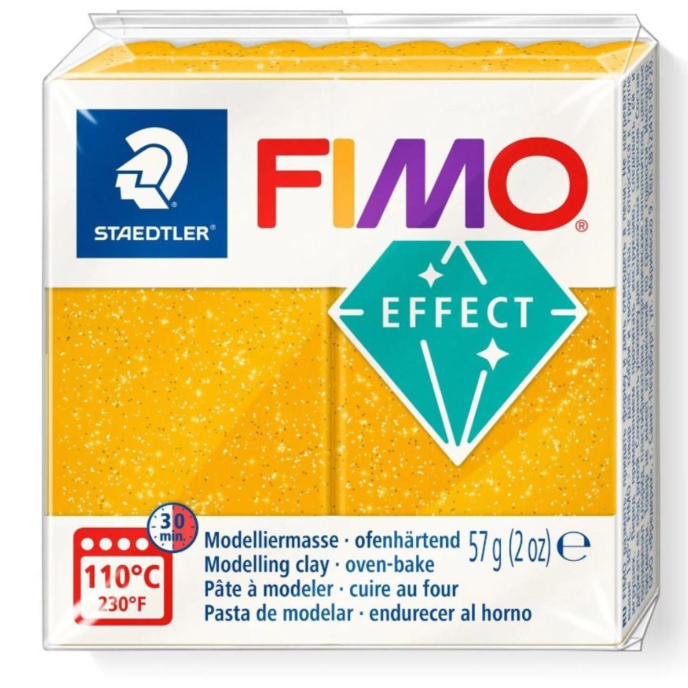 Пластика Effect, Золото з блискітками, 57г, Fimo