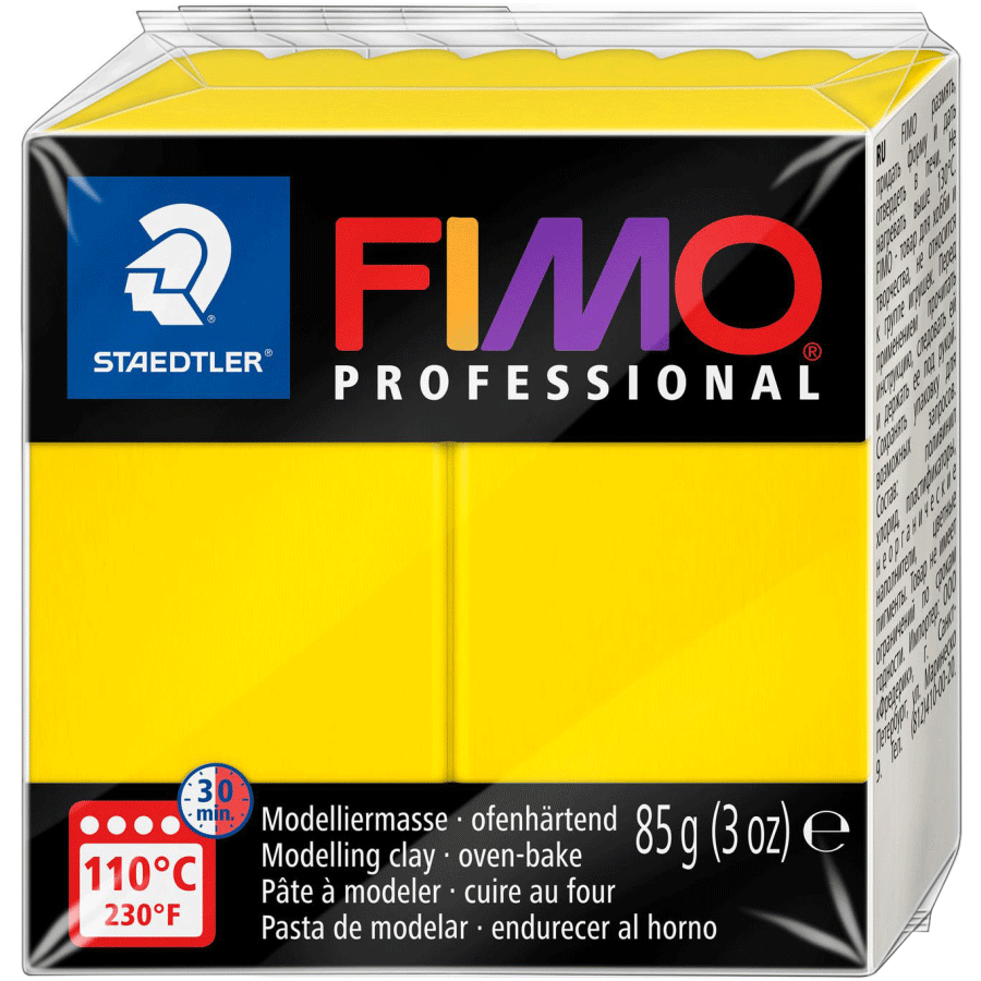 Пластика Professional, жовта 85гр. Fimo