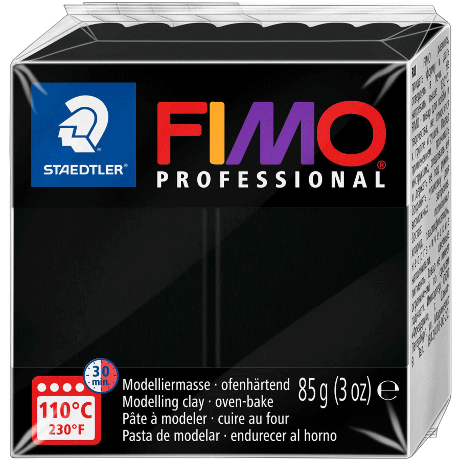 Пластика Professional, черная 85гр. Fimo