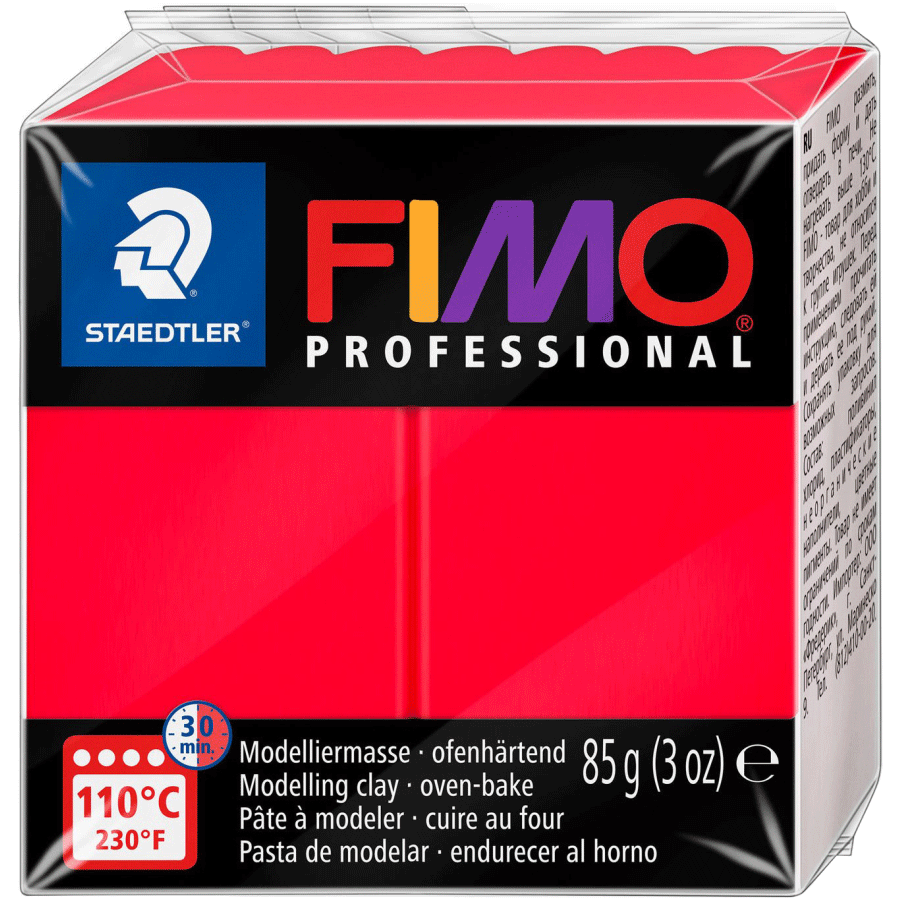 Пластика Professional, красная 85гр. Fimo