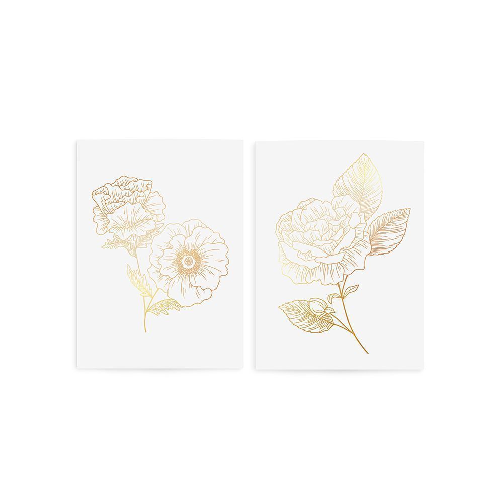 Тимчасові тату "Gold Flowers set", TATTon.me