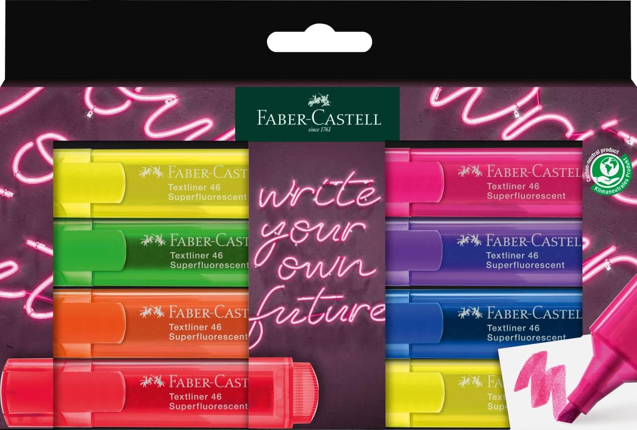 Набор маркеров текстовых Textliner Neon 8 шт., 254601 Faber-Castell