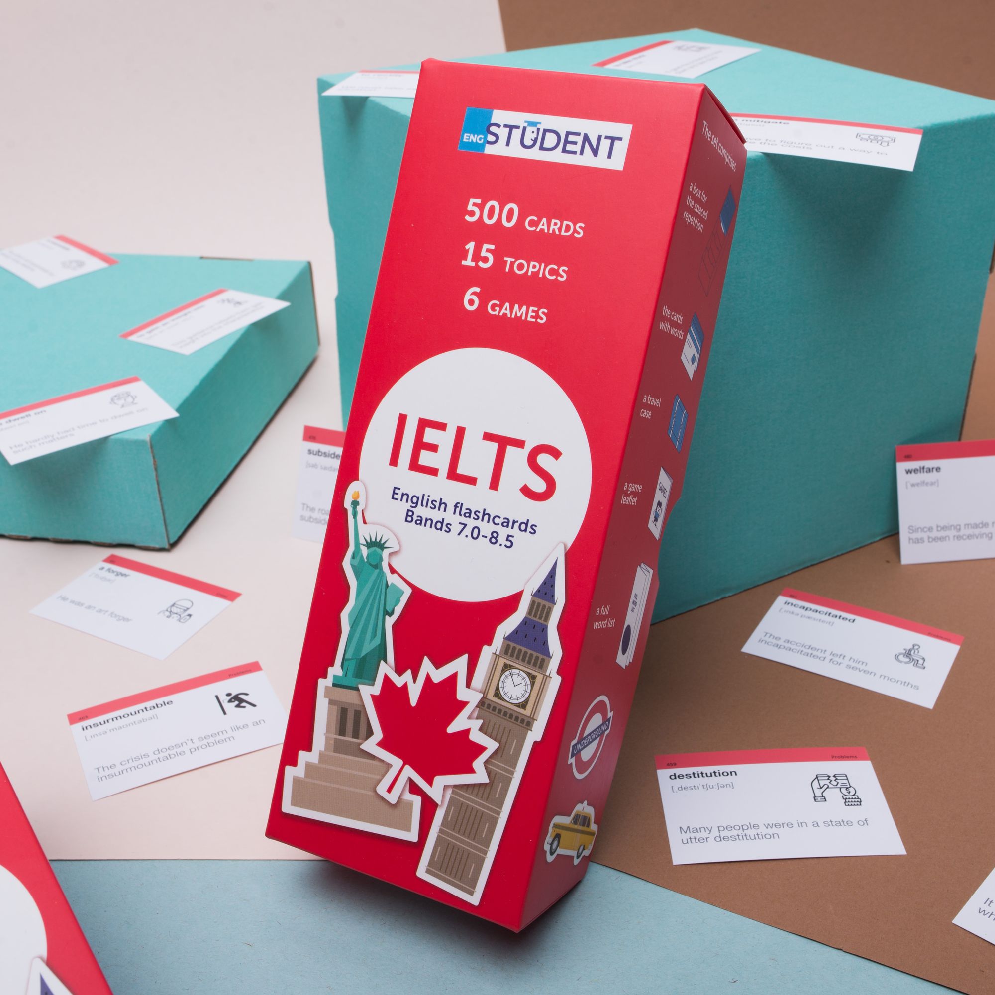 Картки з англійської мови "English Student Ielts" 500 шт (а), 591225943 5