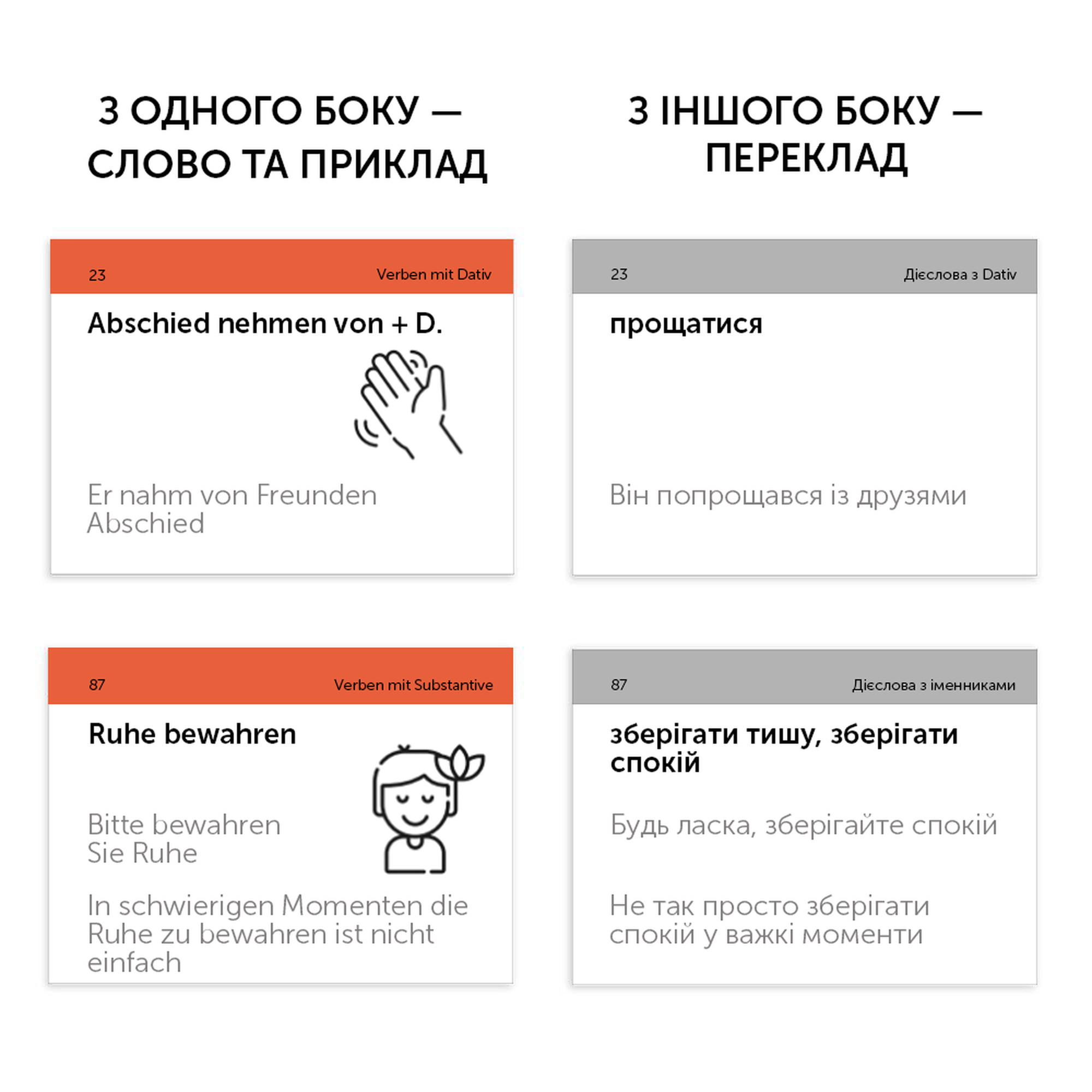 Картки з німецької мови "Німецькі фразові дієслова" 105 шт (н/у), 591225961 1