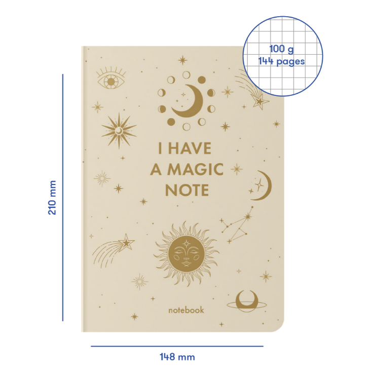 Блокнот "I have MAGIC plan" бежевый, orner-2164 1