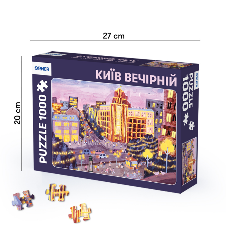 Пазли "Київ вечірній", 1000 елементів, orner-2105 1