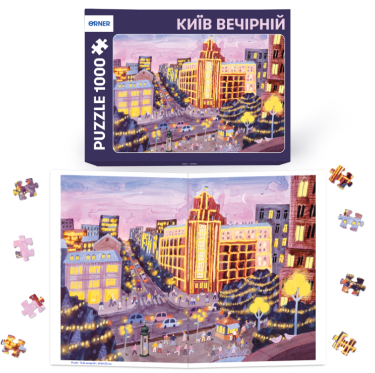 Пазли "Київ вечірній", 1000 елементів, orner-2105 3