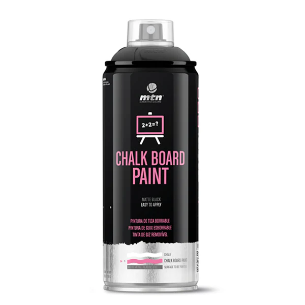 Аерозольна фарба MTN PRO Chalk Board Paint 400 мл Black, EX014PR0601