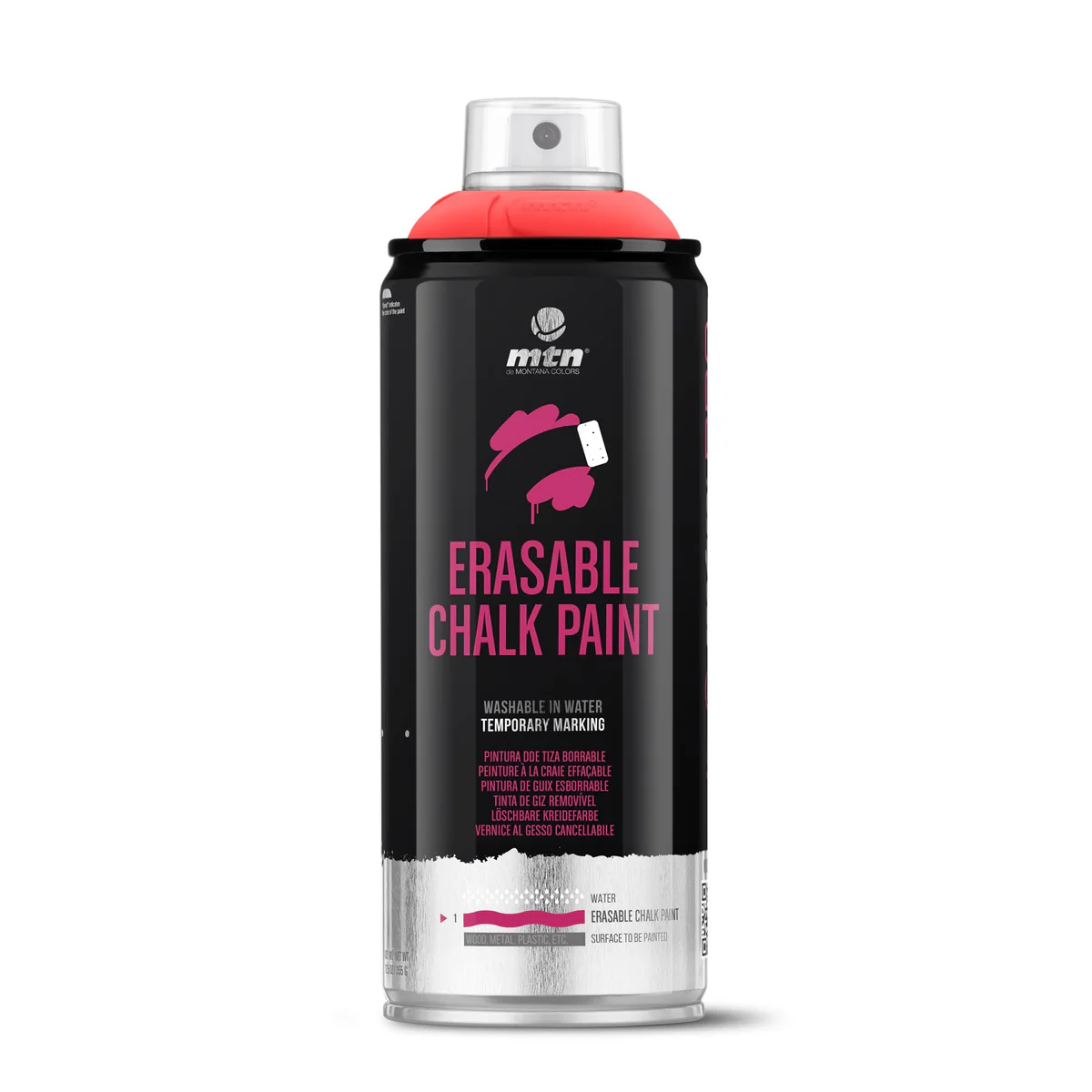 Аерозольна фарба на крейдяній основі MTN PRO Erasable Chalk Paint WB 400 мл, св.-черв, EX014PC3020W