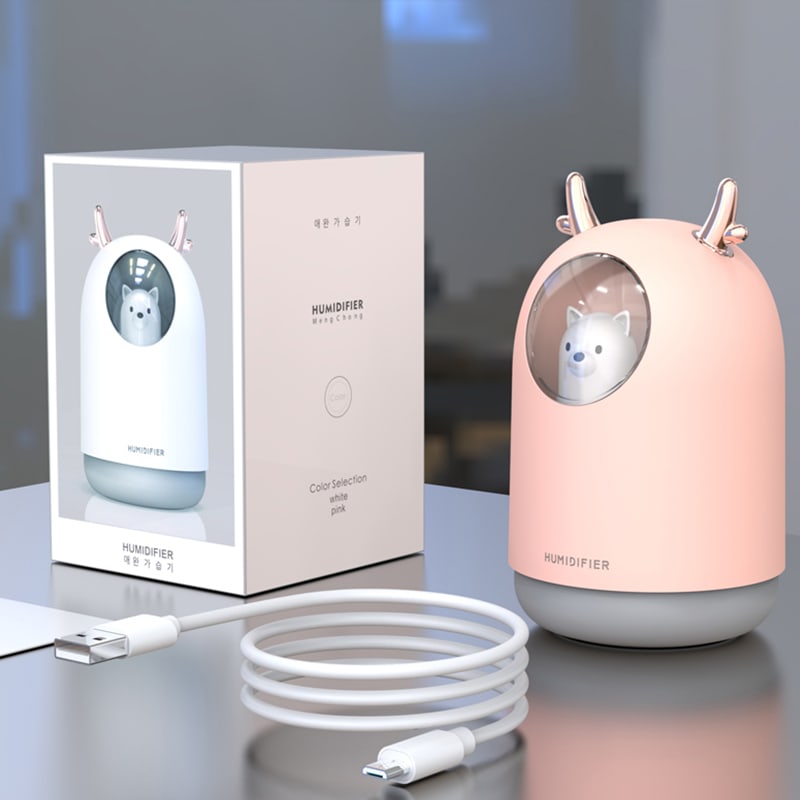 Зволожувач повітря (білий, рожевий), 88*88*143 мм, usb кабель, V-H611 4