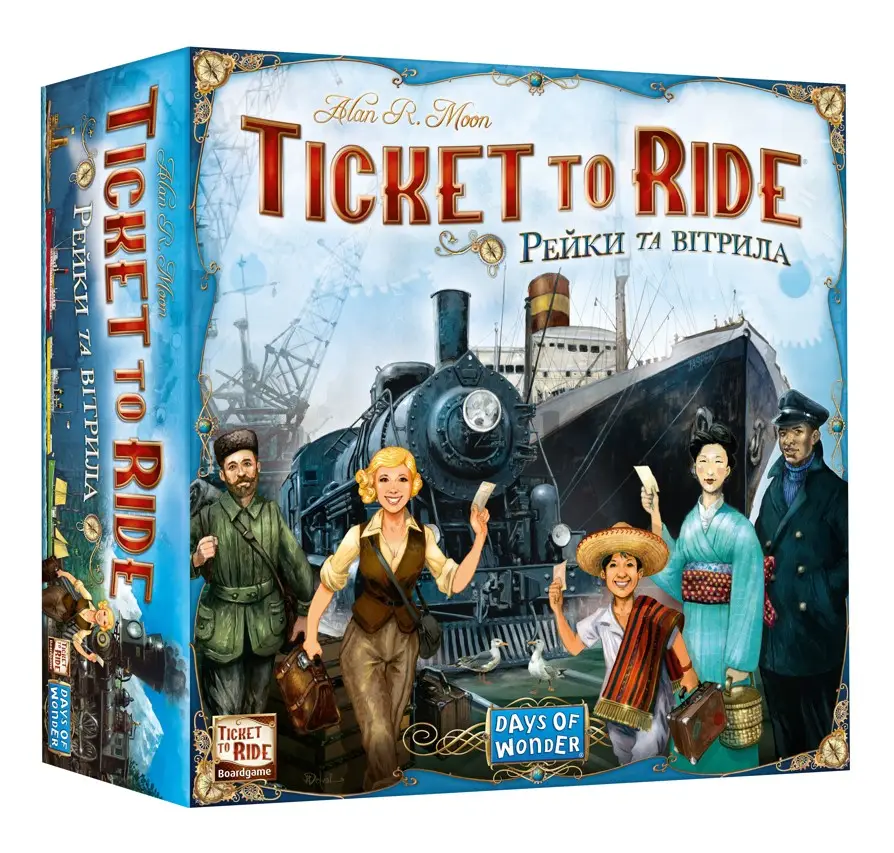 Настільна гра "Ticket to Ride. Рейки та вітрила", Lord of Boards