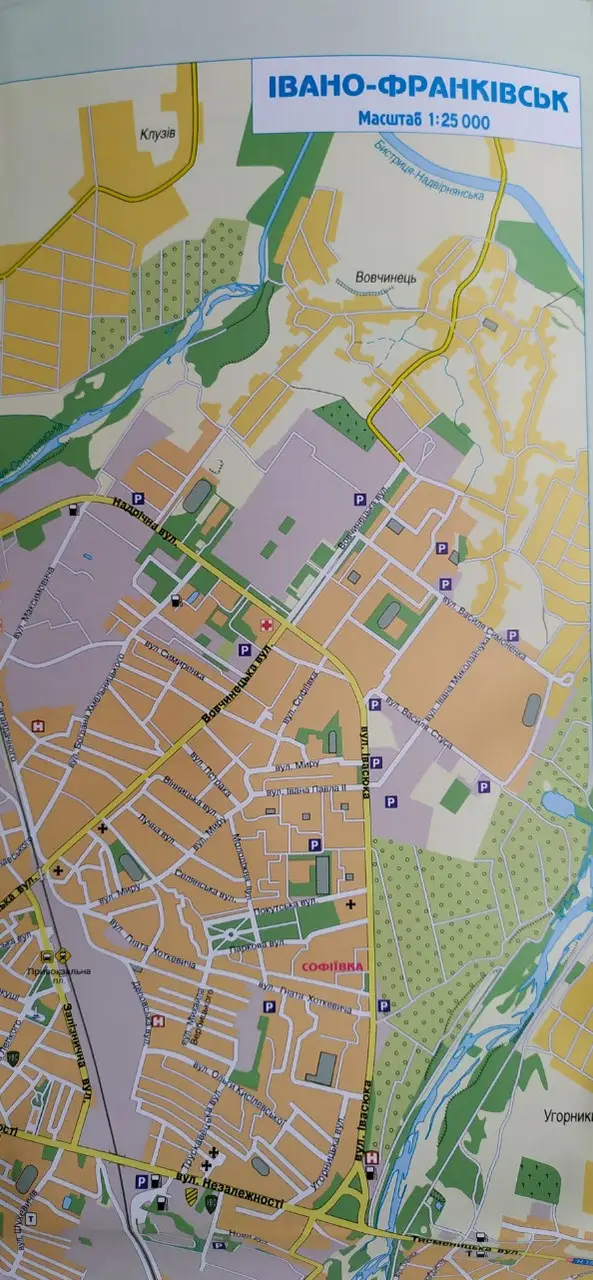 Карта автодорог Ивано-Франковская область, м-б 1:250 000, (у) 1811 3
