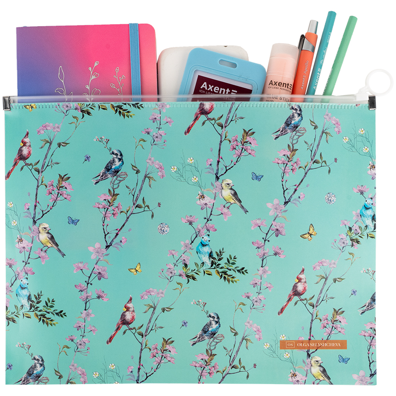 Папка на молнии А4+, zip-lock, OS Spring, 1497-33-A 2