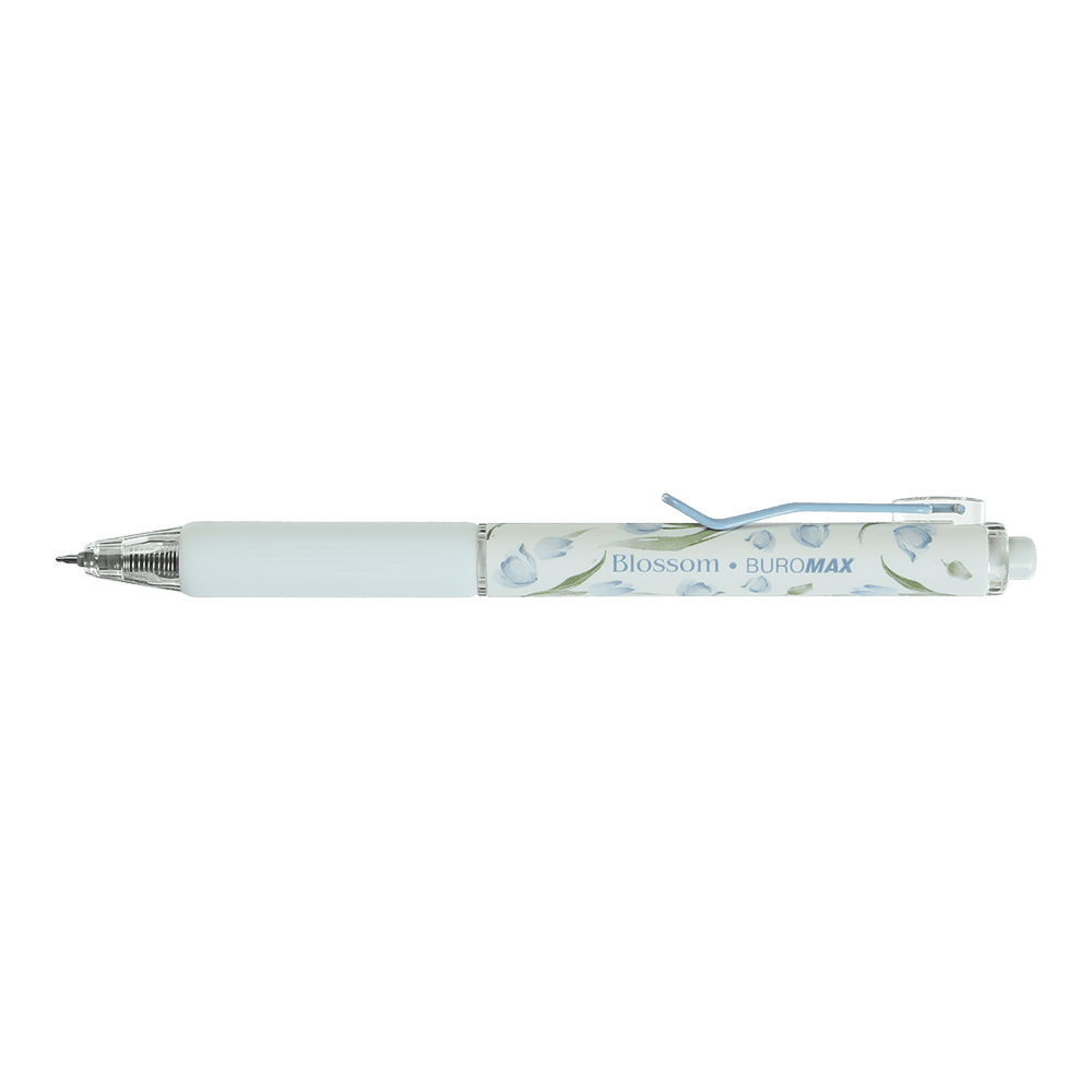 Ручка гелева, автомат Blossom, 0.5 мм, синя, ароматний грип, Тюльпан, BM.8368-14 1