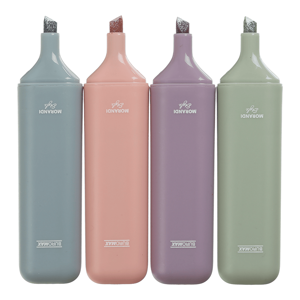 Набір із 4-х текст-маркерів, Morandi Style Glitter, 1-4 мм, BM.8909-94 2