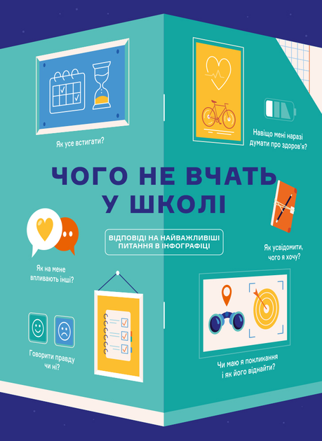 Книга «Чого не вчать у школі. Відповіді на найважливіші питання в інфографіці» (у) (6080)