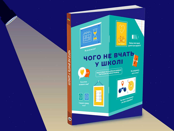 Книга «Чого не вчать у школі. Відповіді на найважливіші питання в інфографіці» (у) (6080) 2