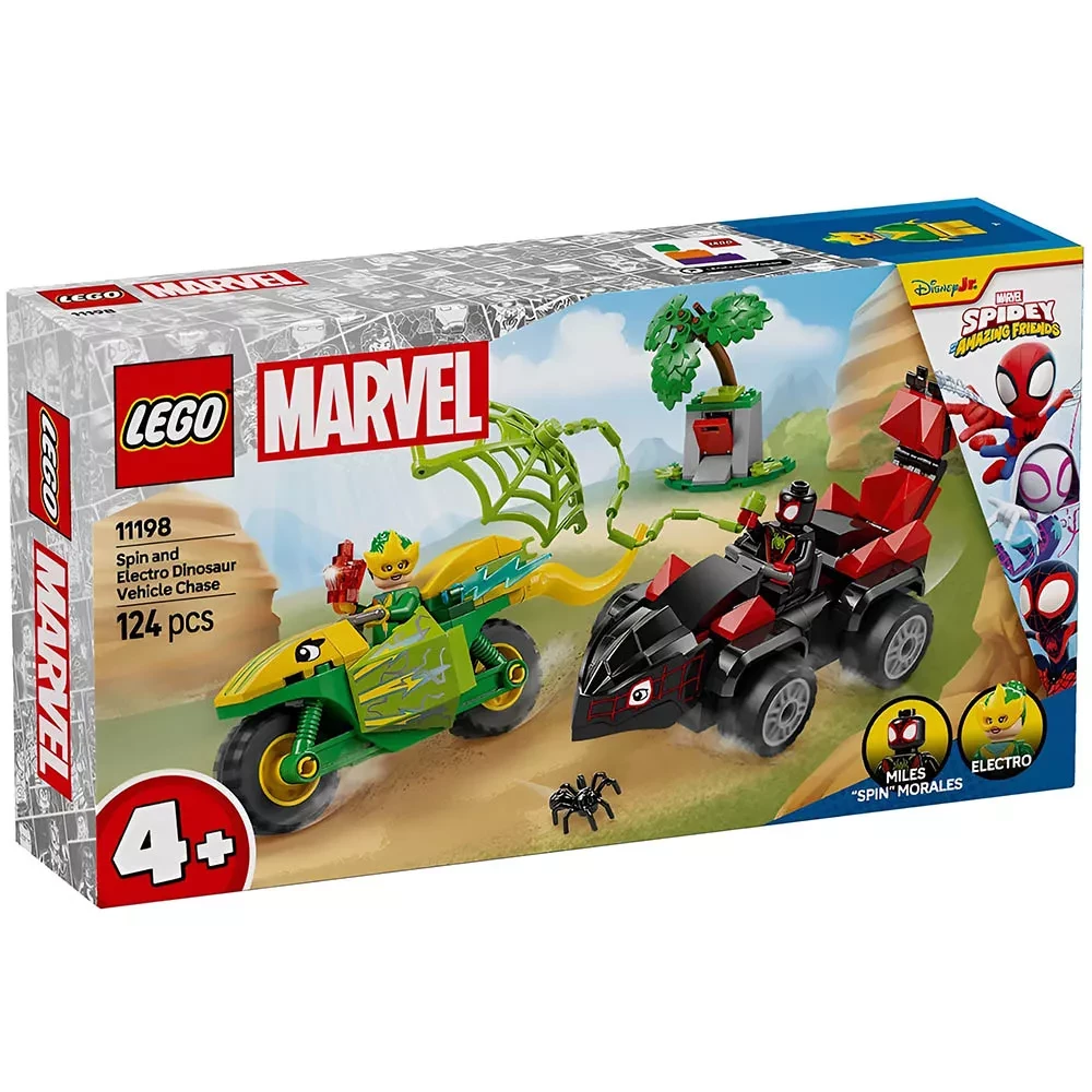 Конструктор Lego Marvel "Перегони на електромобілях з динозаврами", 11198