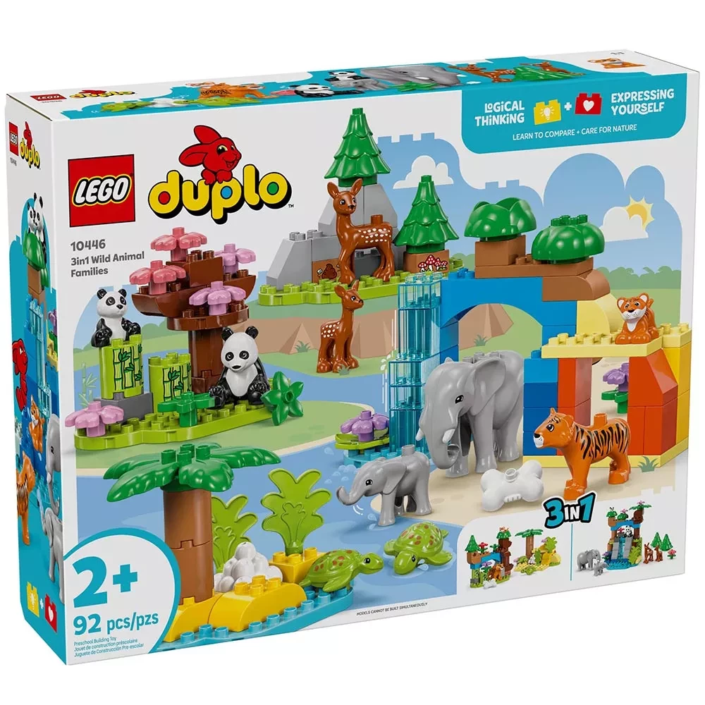 Конструктор Lego Duplo "Сімейства диких тварин 3-в-1", 10446
