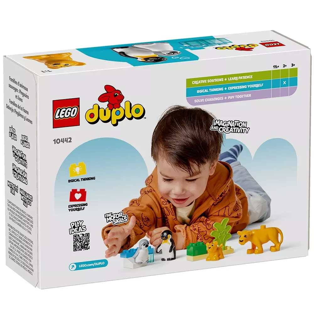 Конструктор Lego Duplo "Сімейства диких тварин: Пінгвіни та Леви", 10442 1