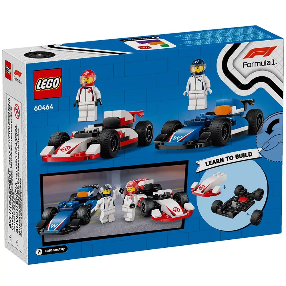 Конструктор Lego City "Автомобілі для перегонів F1® команд Williams Racing та Haas F1®", 60464 1