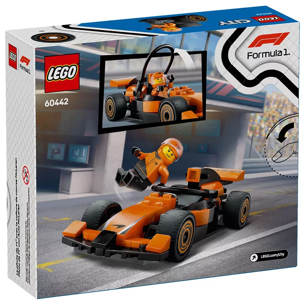 Конструктор Lego City "Пілот F1® з автомобілем для перегонів команди McLaren", 60442 1