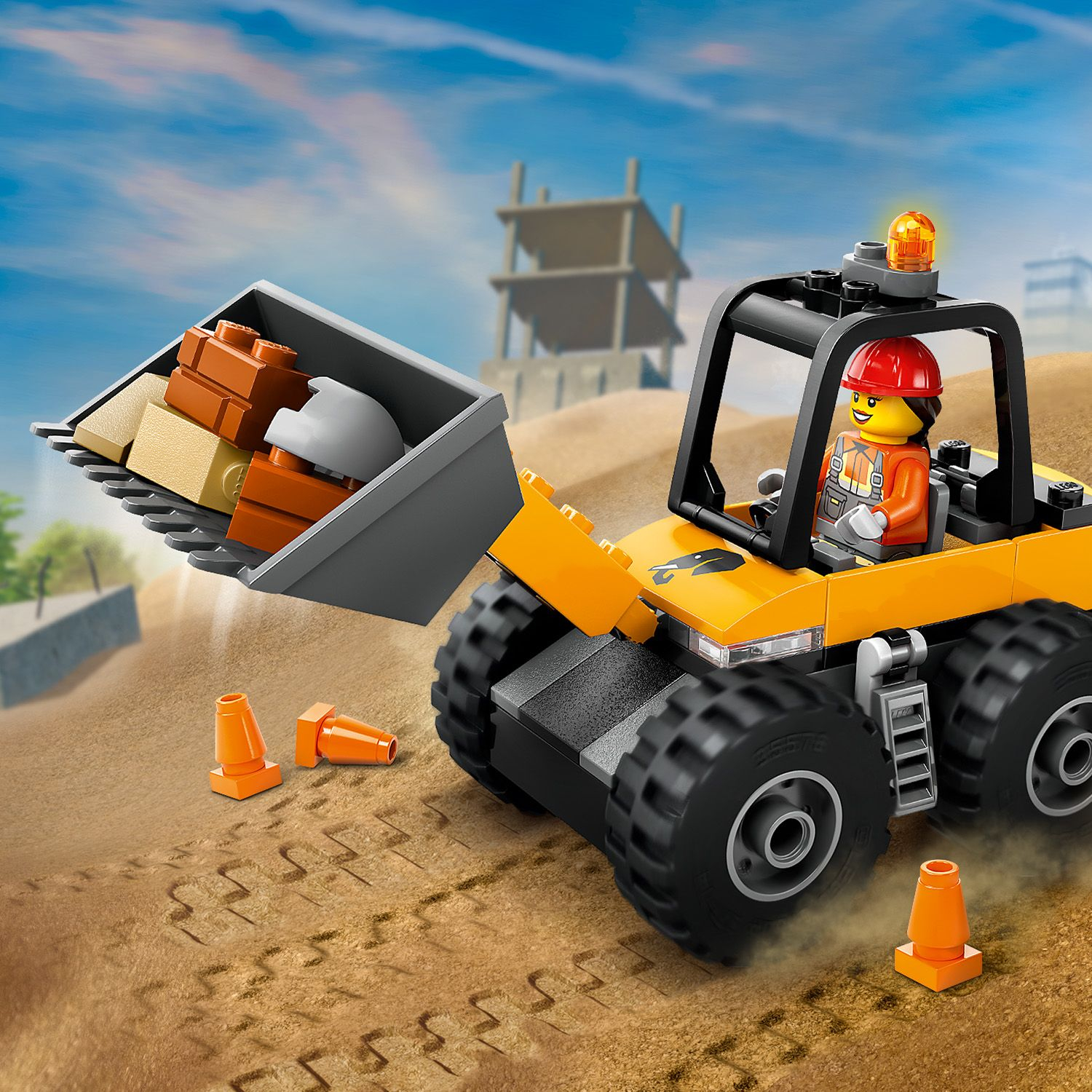 Конструктор Lego City "Жовтий будівельний автонавантажувач", 60450 1