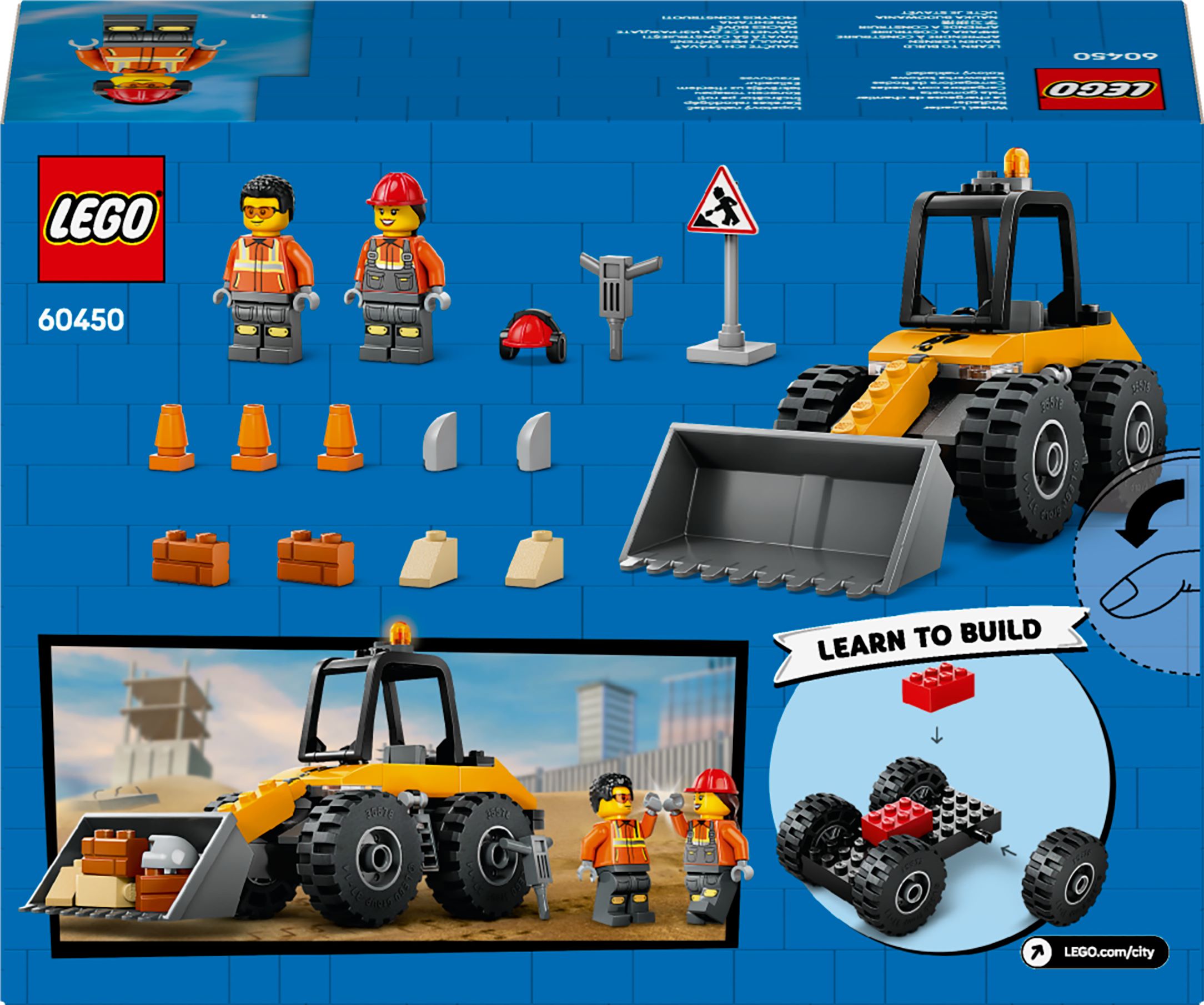 Конструктор Lego City "Жовтий будівельний автонавантажувач", 60450 6