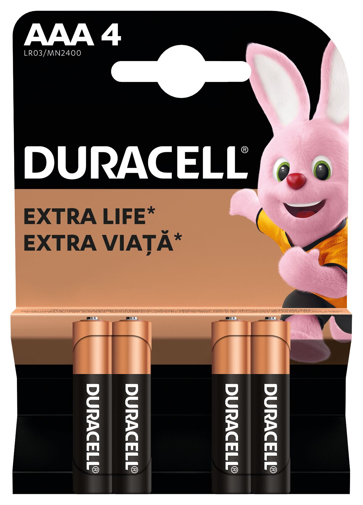 Батарейка DURACELL AAA LR03 MN2400 (4 шт/бл.) цена указ. за бл.. 1
