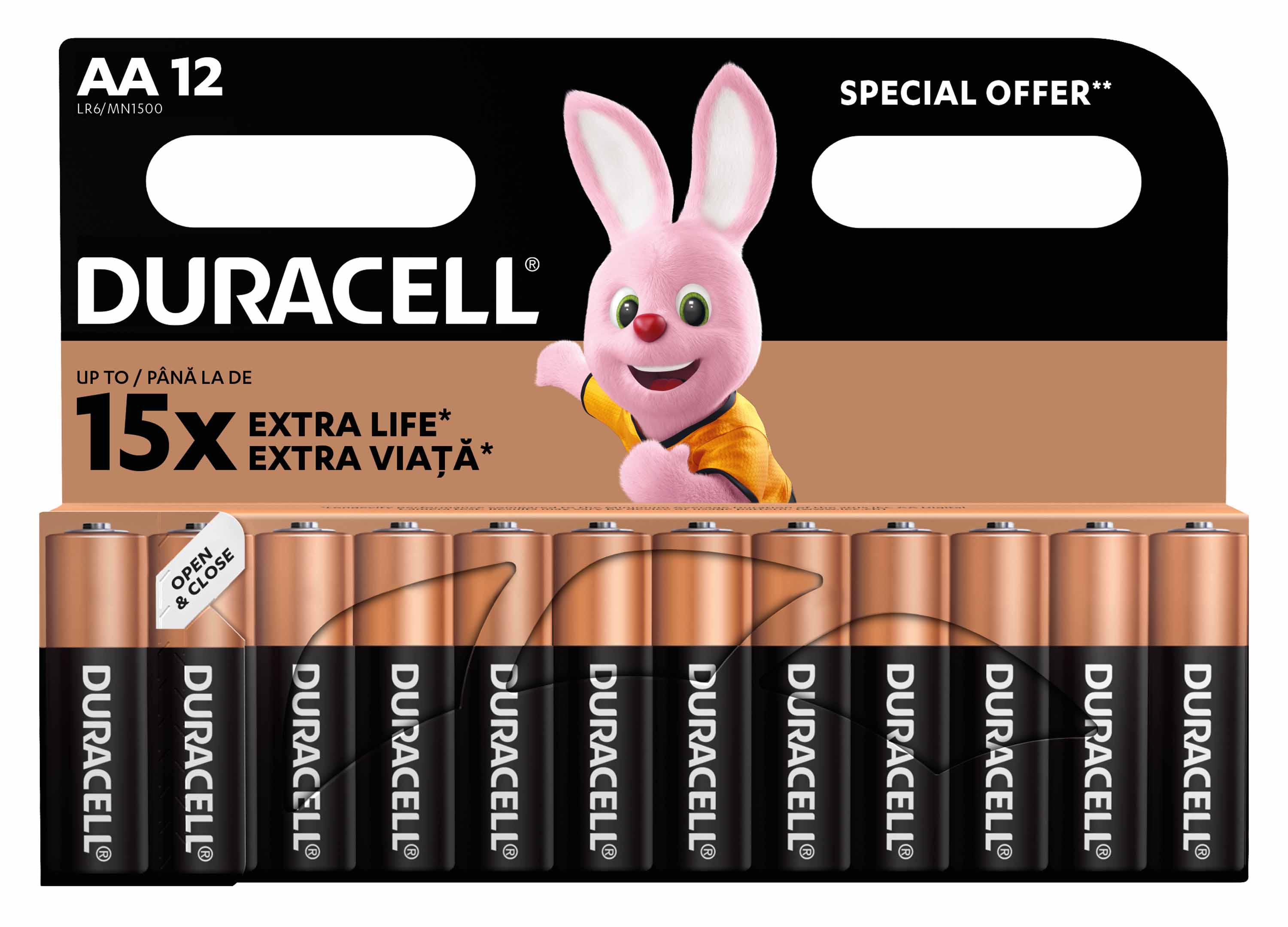 Батарейка DURACELL AA LR06 MN1500 (12 шт/бл.) цена указ. за бл. 1
