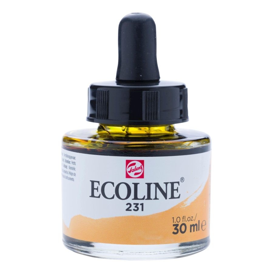 Краска акварельная жидкая Ecoline, (231), Охра золотистая, 30 мл, Royal Talens