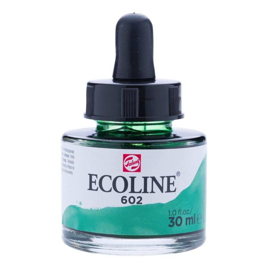 Краска акварельная жидкая Ecoline, (602), Зеленая темная, 30 мл, Royal Talens
