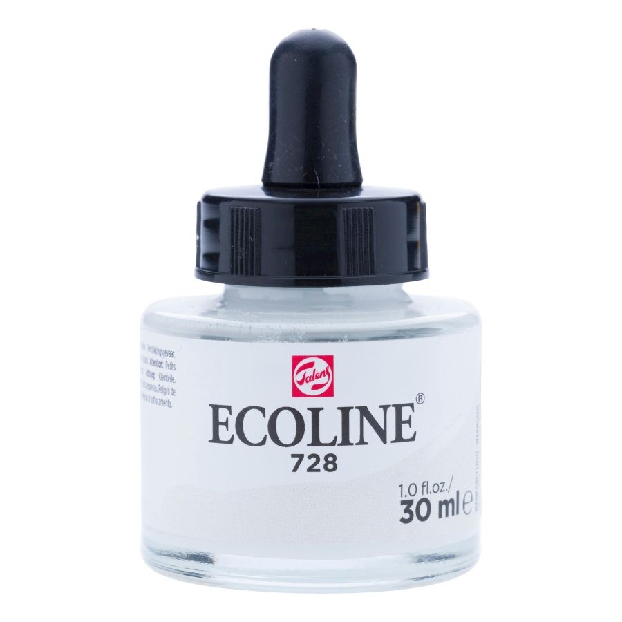 Краска акварельная жидкая Ecoline, (728), Серая теплая светлая, 30 мл, Royal Talens