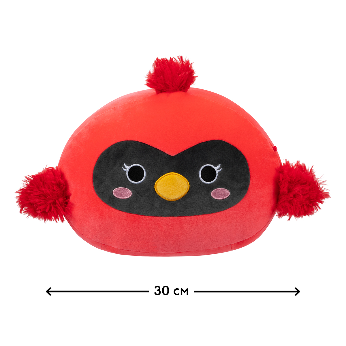 М`яка іграшка SQUISHMALLOWS – ЧЕРВОНИЙ КАРДИНАЛ, 30 см, SQCR04194 1