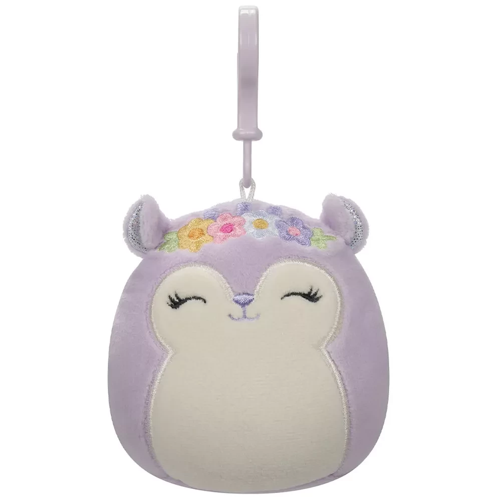 Мягкая игрушка на клипсе SQUISHMALLOWS - БЕЛКА СИДНИ, 9 см, SQCP00180