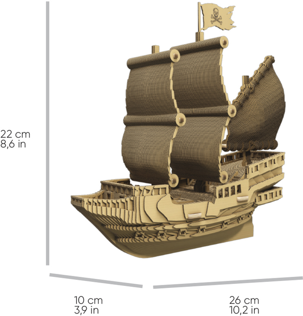 Картонный конструктор "Cartonic 3D Puzzle PIRATE SHIP", CARTSHIP 3