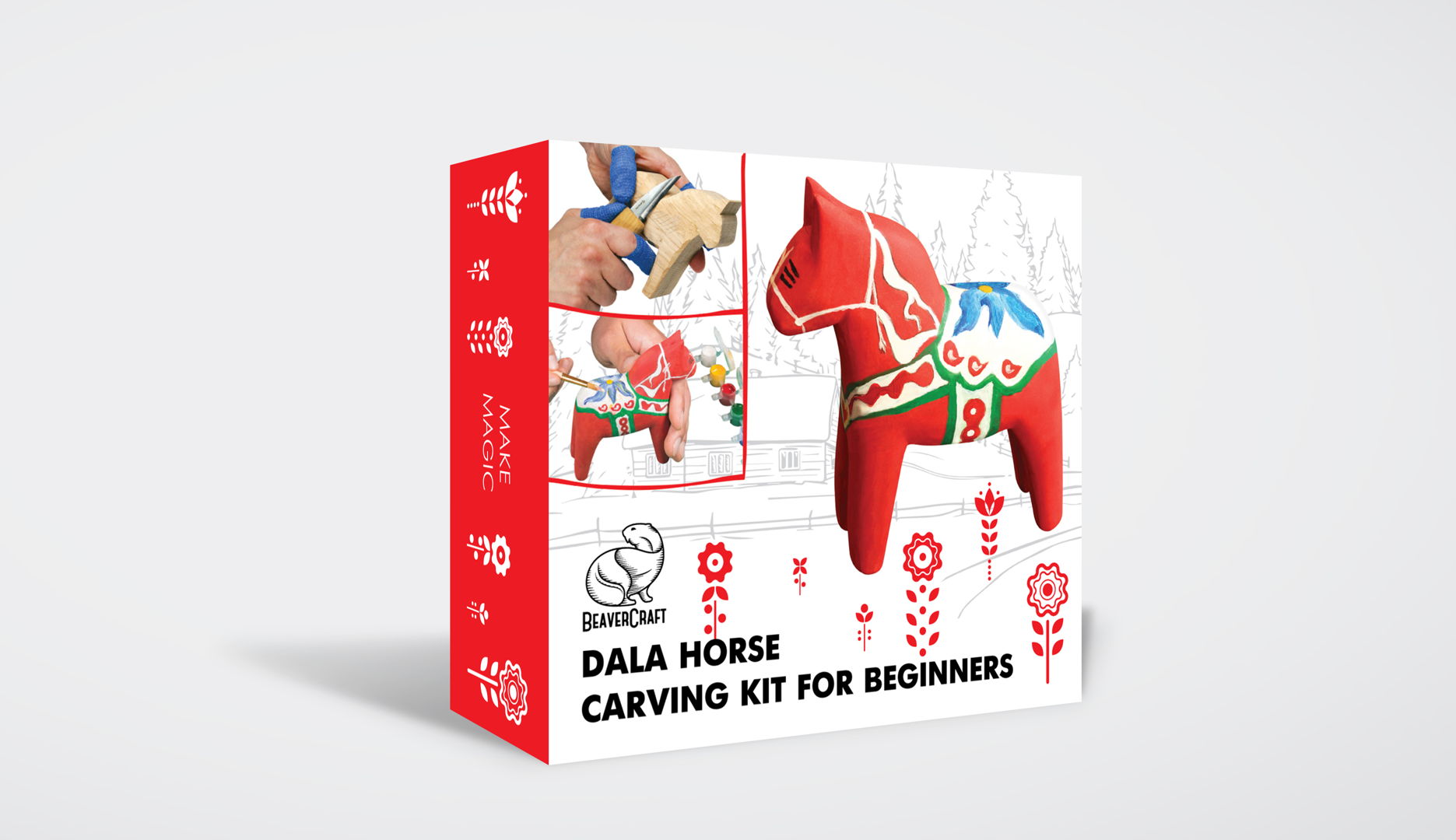 Набір для хобі Dala Horse Carving, DIY02