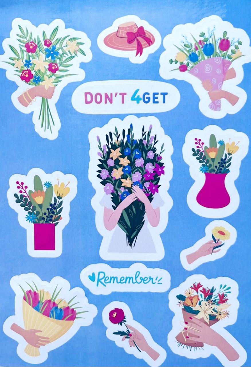 Стікерпак "Квіточки" 21*15 см