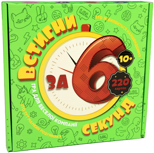Игра настольная развлекательная "Успей за 6 секунд 10+" (укр) 30782, ТМ "Strateg"