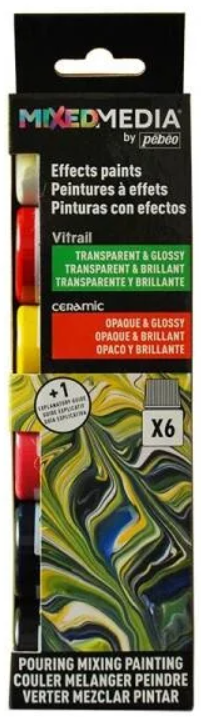 Стартовий набір фарб для вітражу/керамиці Vitrail/Ceramic Mix Media 6 кол.*20 мл, 764502 Pebeo