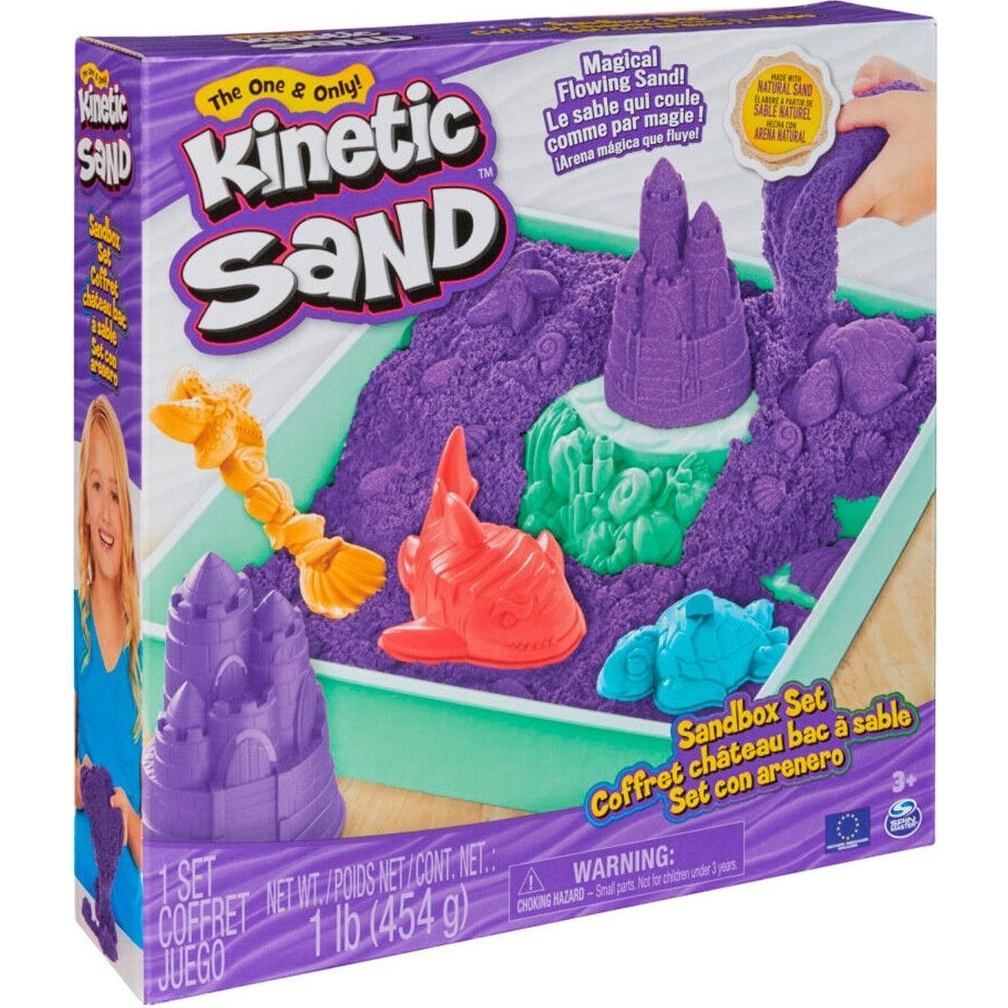 Набір для творчості Kinetic sand V2 Замок з піску (фіолетовий, 454 г, аксес.), 71402
