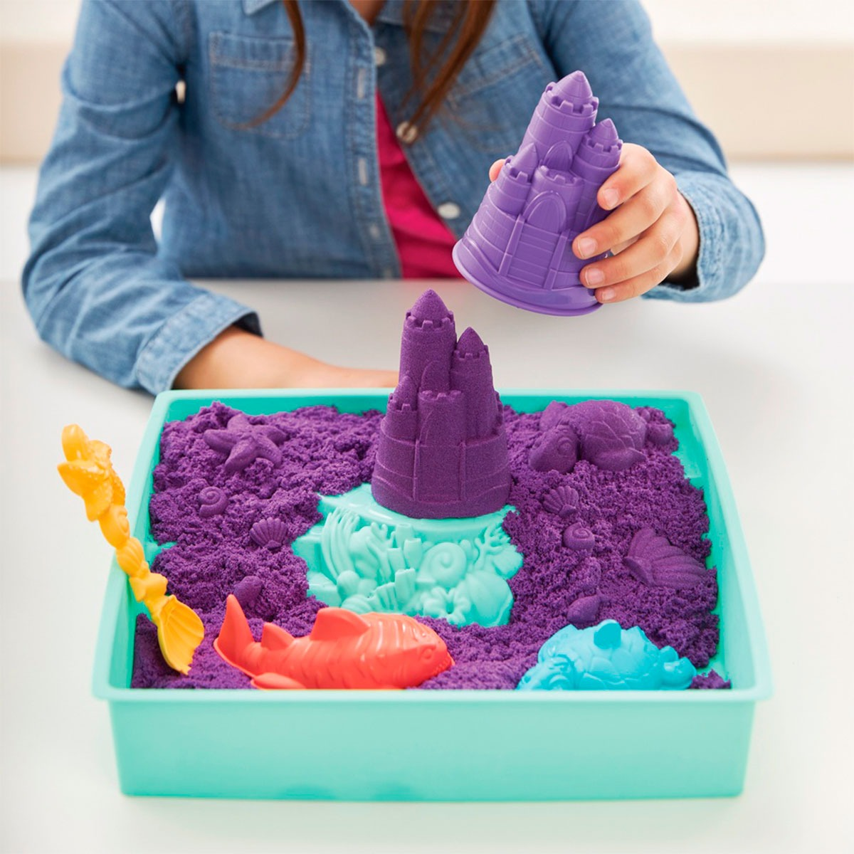 Набір для творчості Kinetic sand V2 Замок з піску (фіолетовий, 454 г, аксес.), 71402 5