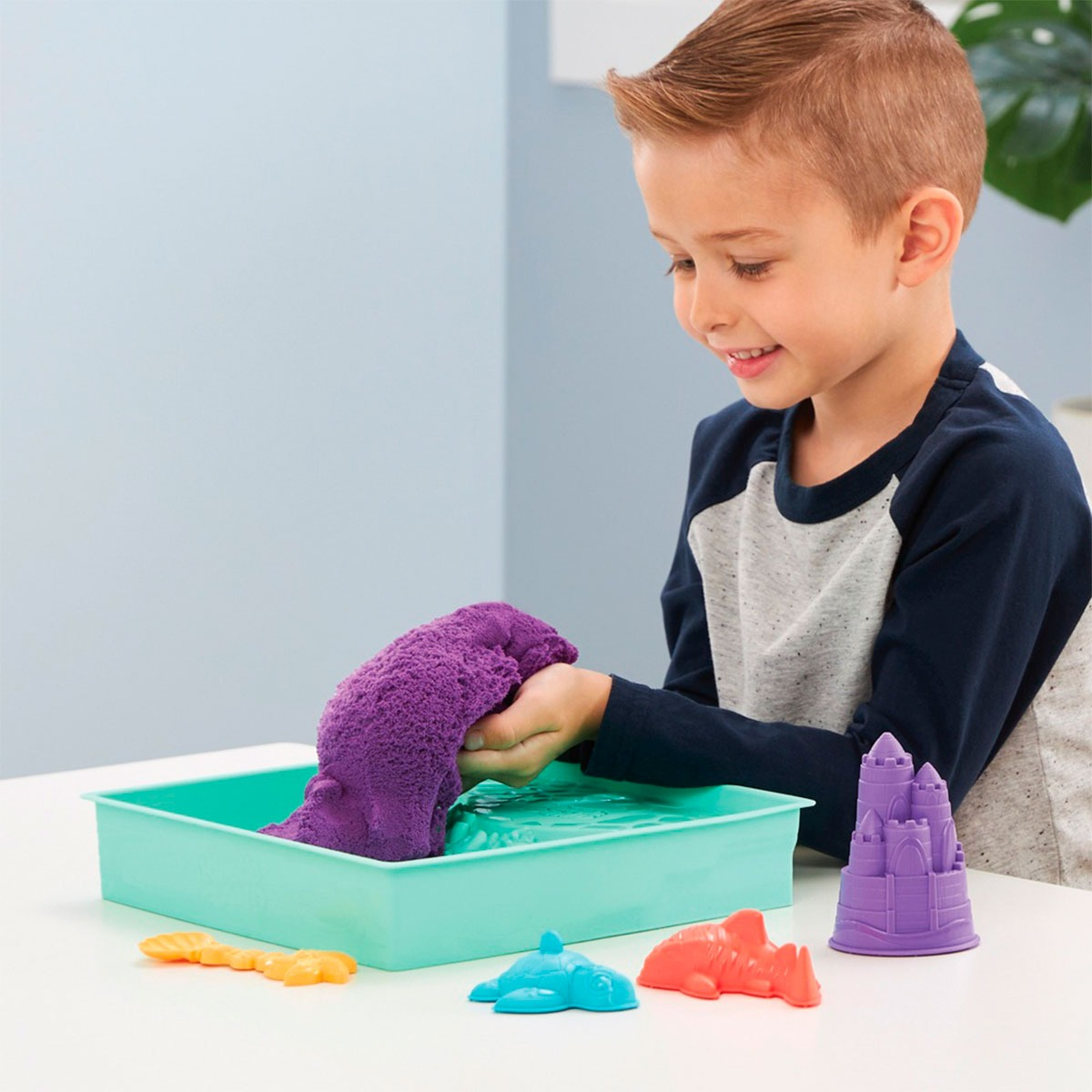Набір для творчості Kinetic sand V2 Замок з піску (фіолетовий, 454 г, аксес.), 71402 8