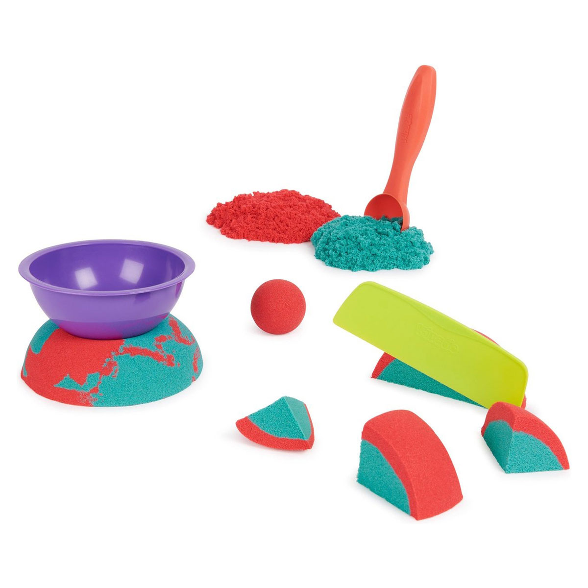 Набор песка для детского творчества Kinetic sand, Красочный дуэт (2 цвета, 680 г, аксес.), 71652 1