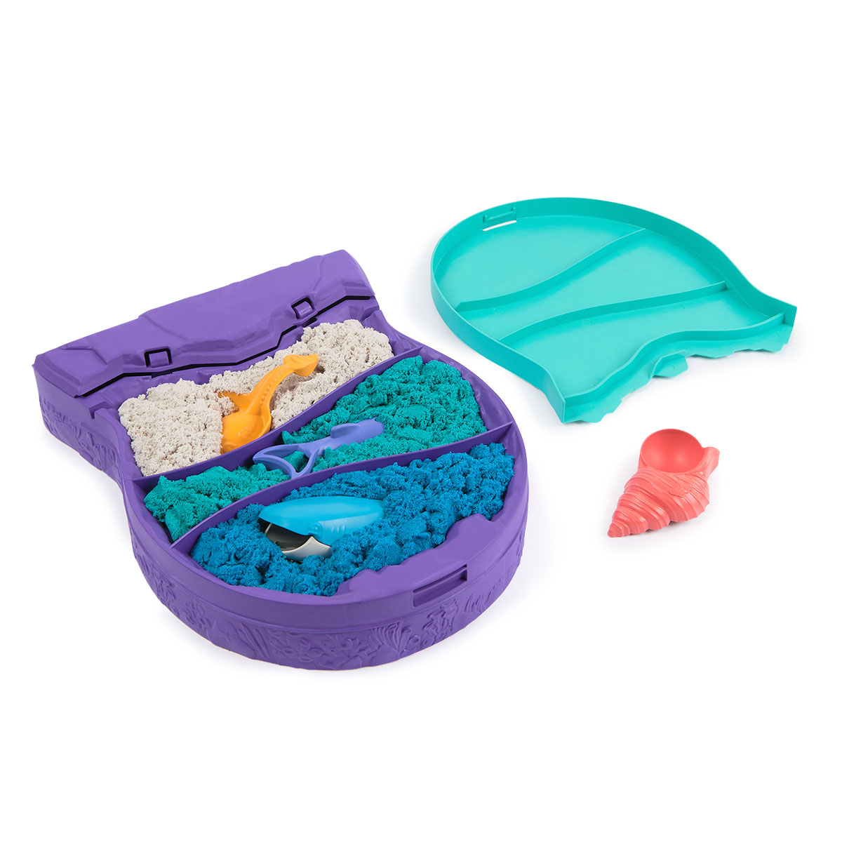 Набор песка для детского творчества Kinetic sand, Морские глубины (3 цвета, 680 г, аксес.), 71670 1