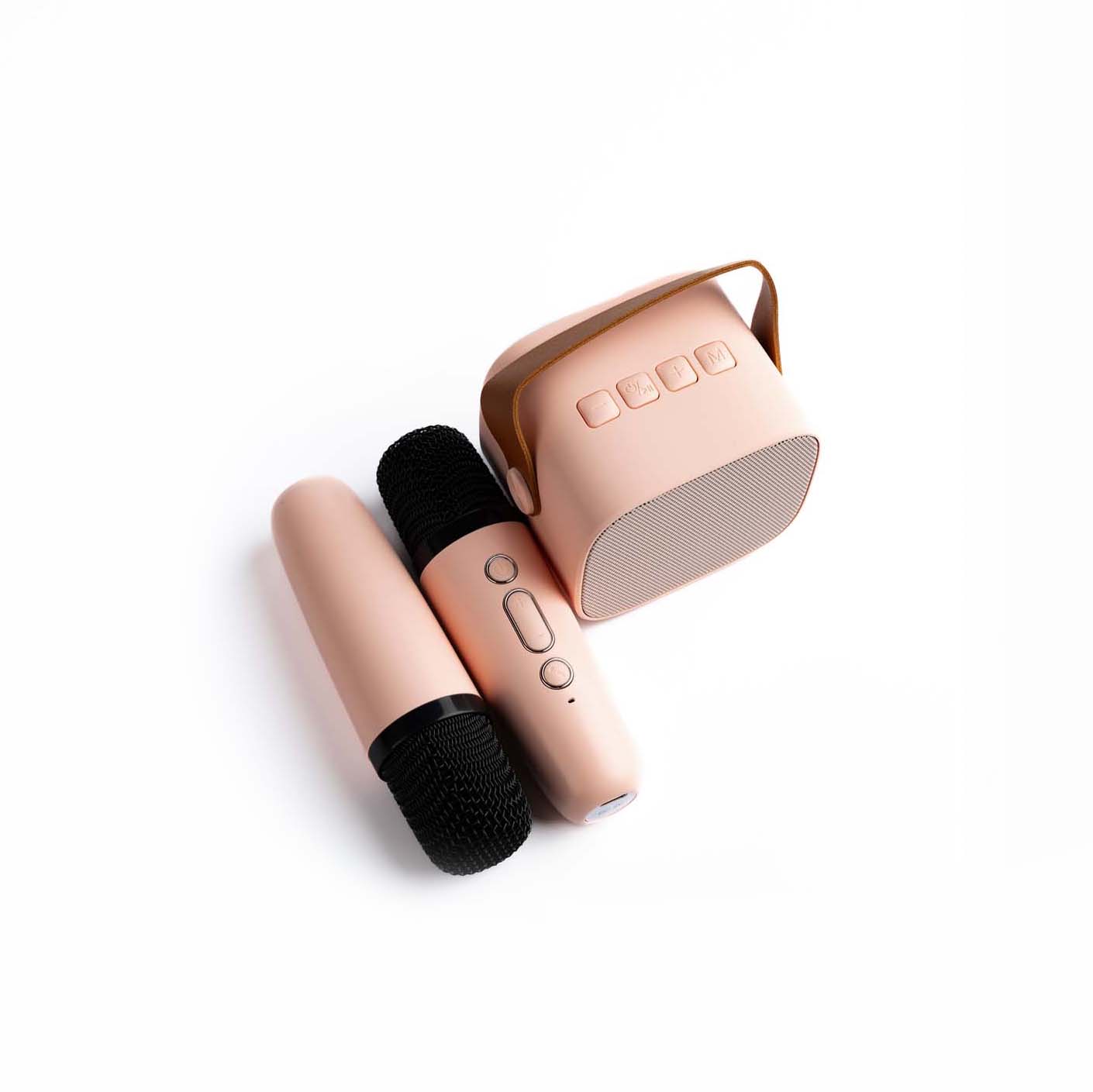 Бездротова колонка, з караоке-системою на 2 мікрофона, K1 pink , beige 4