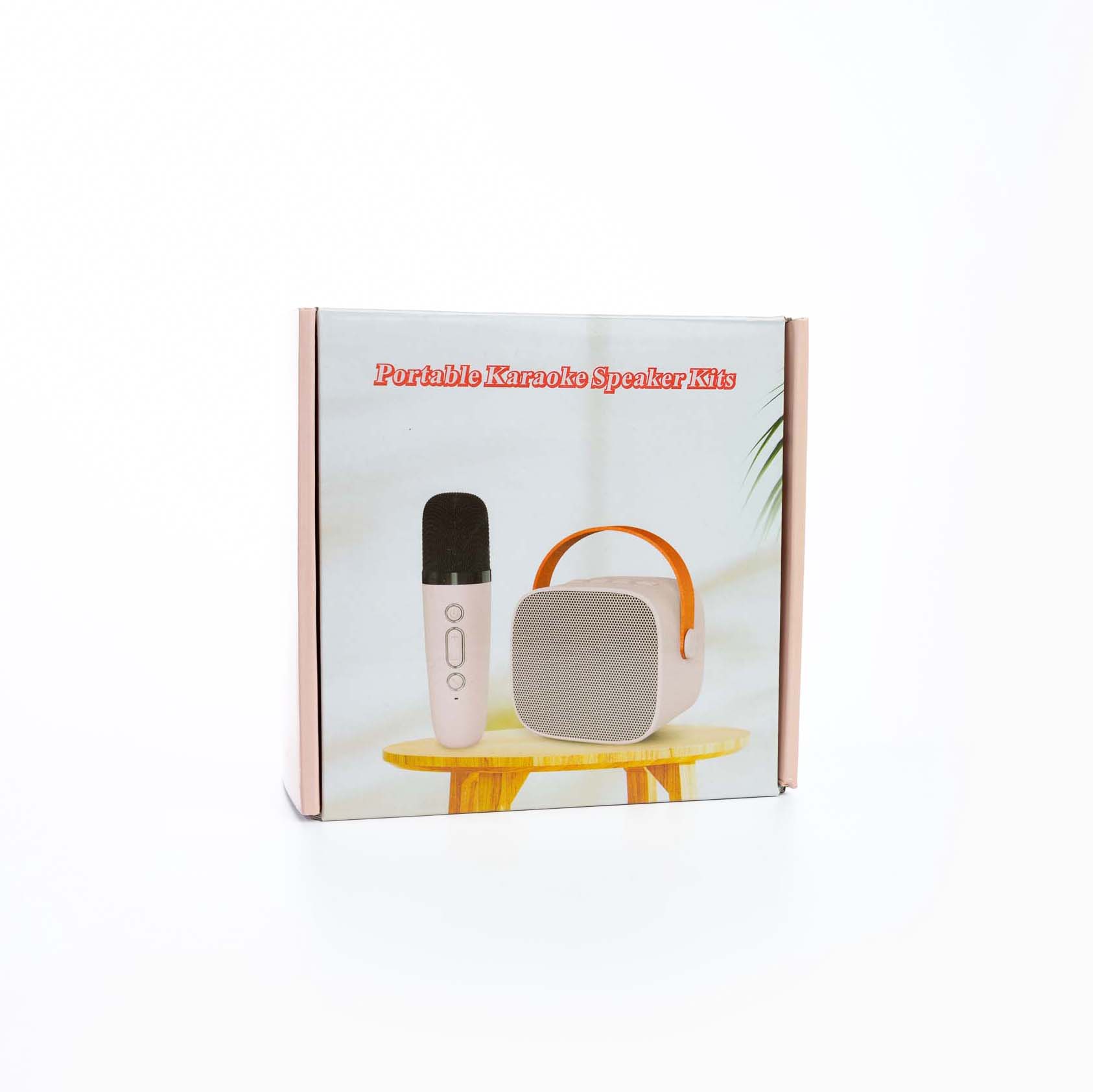 Бездротова колонка, з караоке-системою на 2 мікрофона, K1 pink , beige 6