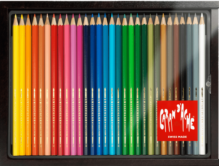 Набір акварельних олівців 30 кол. Caran d`Ache Swisscolor дер. бокс, 1285.430