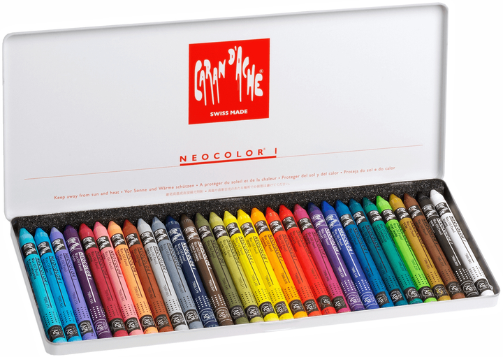 Пастель воскова водостійка 30 кол. Caran d`Ache Neocolor I мет. бокс, 7000.330 2