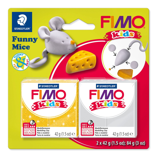 Набір Fimo kids, Веселе мишеня, 2 шт